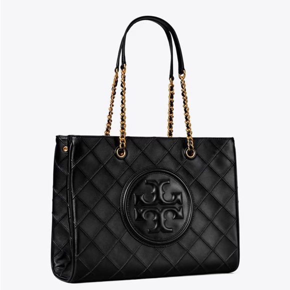 Tory Burch Handbags - Black Fleming Tory Burch Tote(gently used) worn 3x